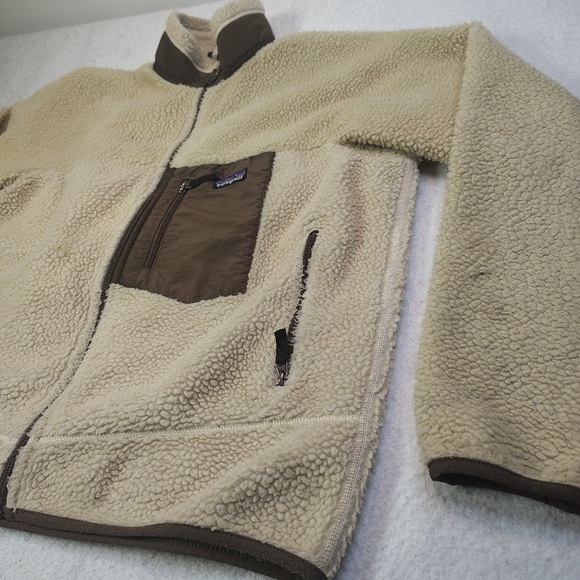 Patagonia Retro X Fleece Jacket Mens XL Natural Mushroom Deep Pile 23055 F8 - Picture 7 of 16